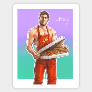 Dean Pizza Man Sticker